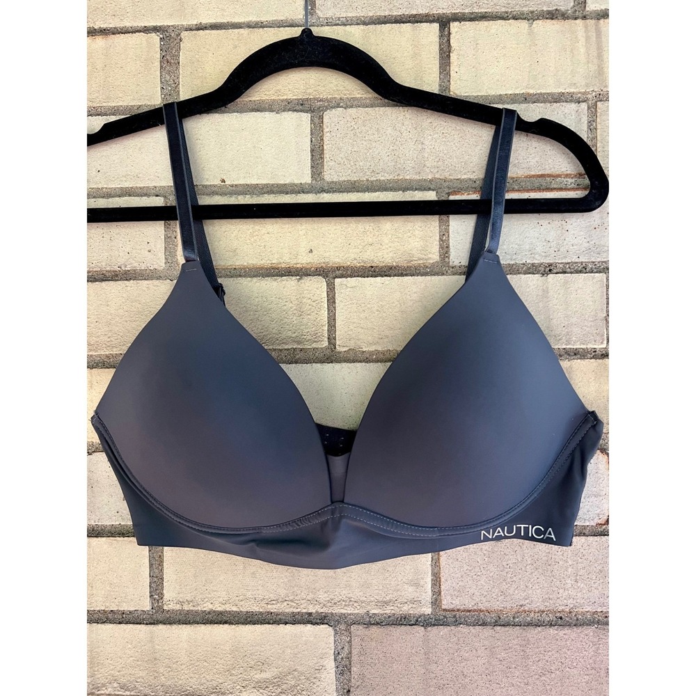 Nautica Intimates Navy Blue Wire-Free Contour Bra Size 38C Wireless